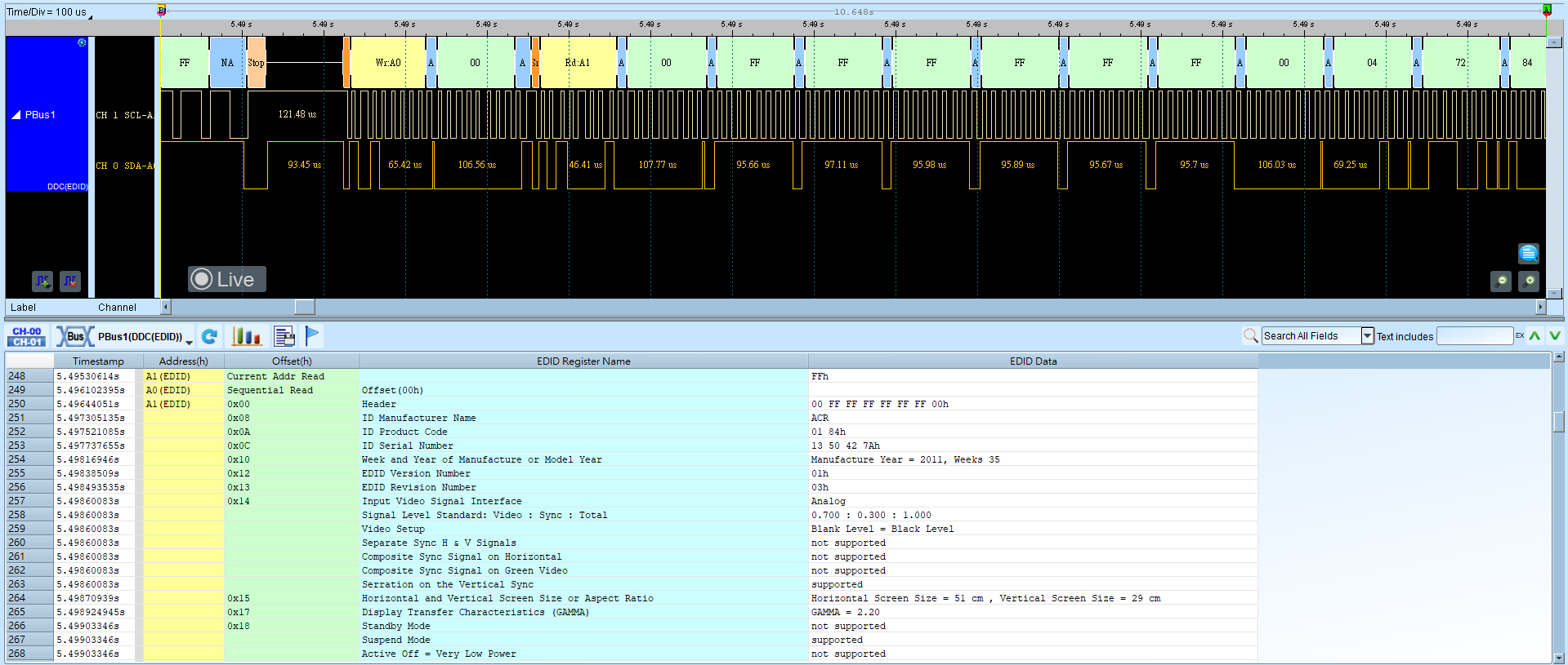 EDID Result