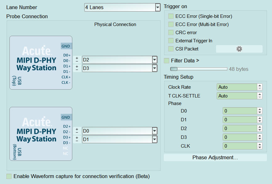 MIPI CSI Settings