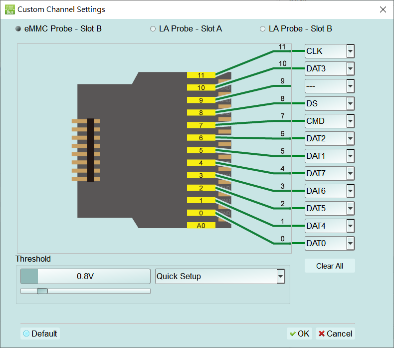 eMMC Custom Channel Settings