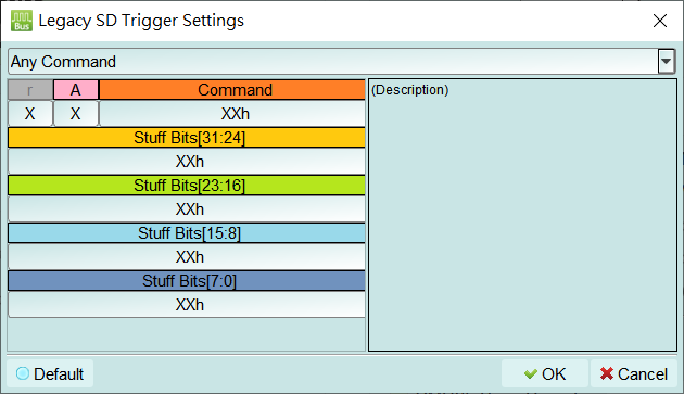 UHS-II Legacy SD Trigger Settings Any Command