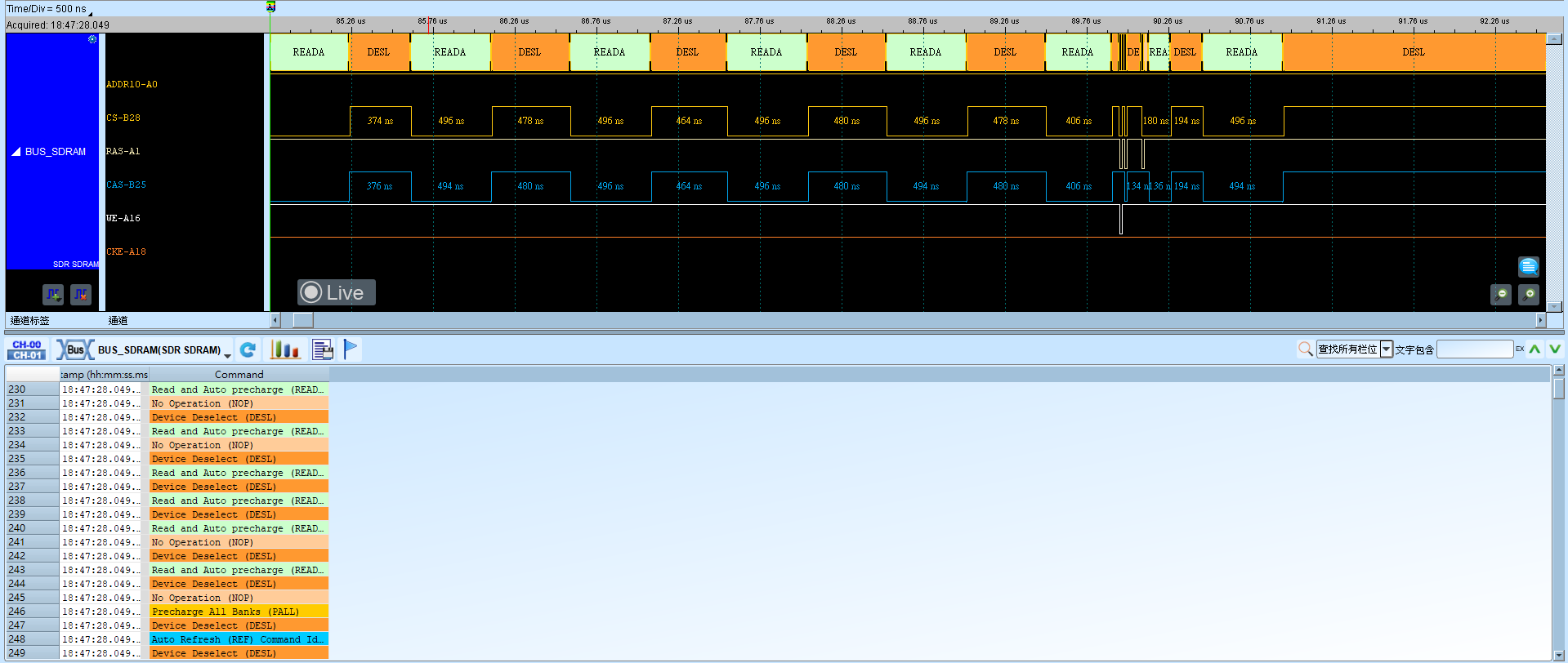 SDR SDRAM Command only